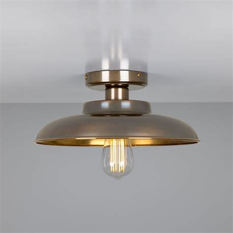 Telal Industrial Factory Flush Ceiling Light Mullan Lighting