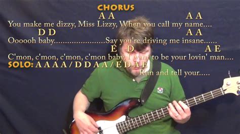 Dizzy Miss Lizzy The Beatles Bass Guitar Cover Lesson In A With