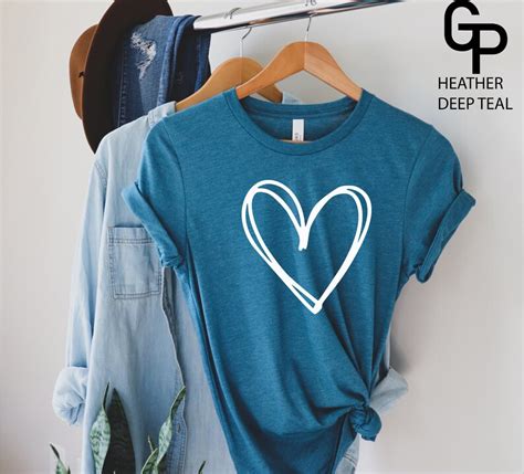 Heart Shirt Valentines Day Heart Shirt Valentines Love Etsy