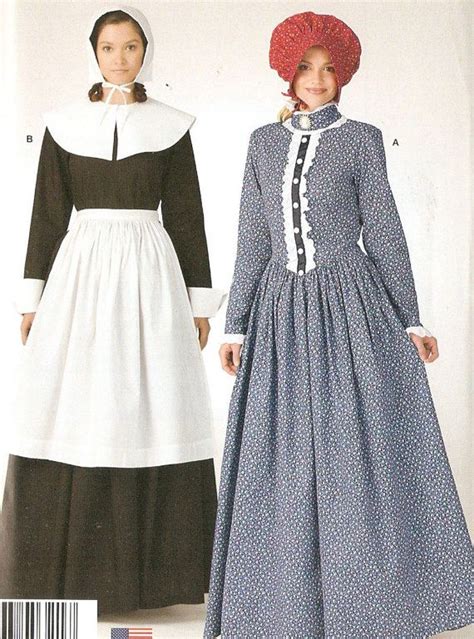 Simplicity S0321 Misses Puritan Pilgrim Milk Maid Dress Collar