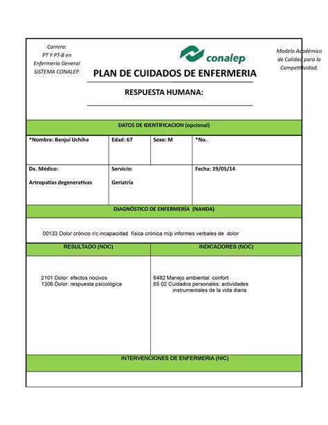 Artropatias Degenerativas Carrera PT Y En General SISTEMA CONALEP