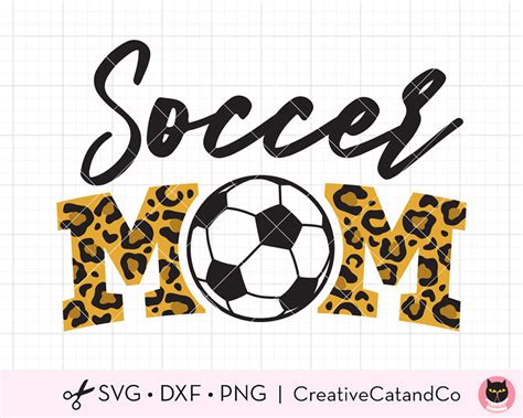 Soccer Mom Soccer Ball Leopard Print Svg Creativecatandco