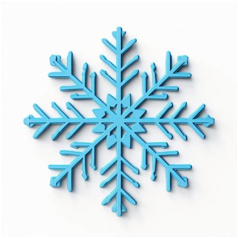 Premium Ai Image Blue Snowflake Isolated