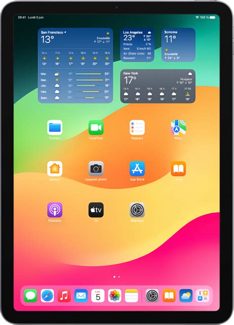 Utiliser les widgets Météo sur liPad Assistance Apple FR
