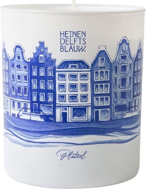 Heinen Delfts Blauw Geurkaars Plateel Souvenir Delfts Blauw