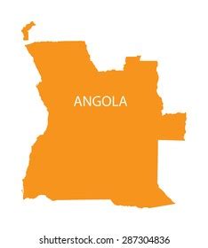 Orange Map Angola Stock Vector Royalty Free 287304836 Shutterstock