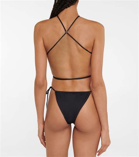Multi Strap Bikini In Black The Attico Mytheresa