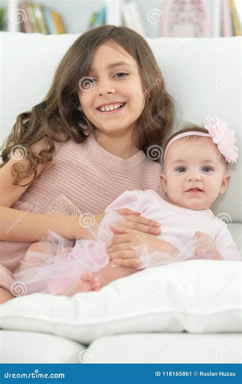 Two Beautiful Cute Sisters Stock Image Image Of Friends 118165861