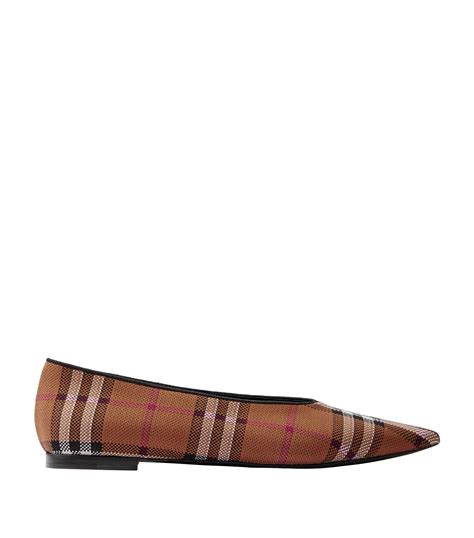 Womens Burberry Brown Vintage Check Ballet Flats Harrods Us