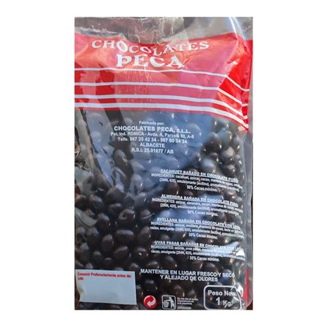 Almendra Chocolate Negro Blanco Y Con Leche Bolsa 1kg Caja De 10