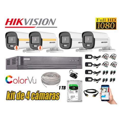 Ripley Hikvision C Maras Seguridad Exterior Kit P Colorvu