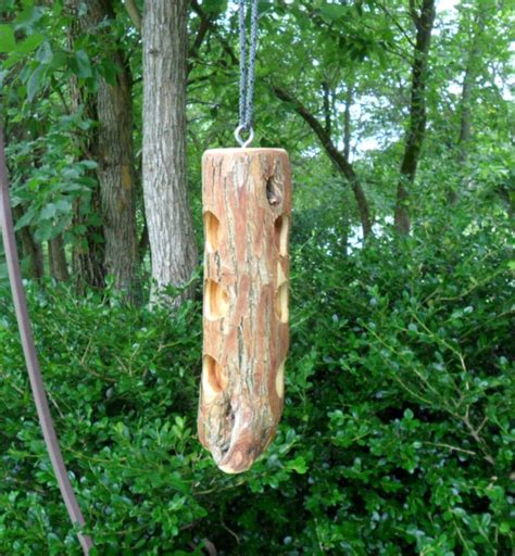 Rustic Suet Bird Feeder Wooden Suet Bird Feeders Outdoor - Etsy