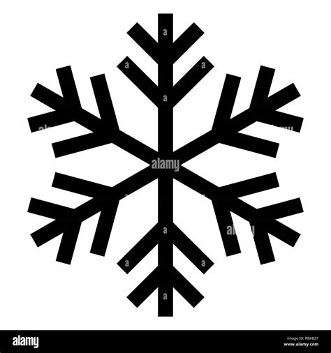 Snowflake Icon Or Logo Christmas And Winter Theme Vector Symbol Stock