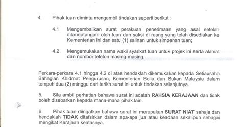 Contoh Surat Niat Tender