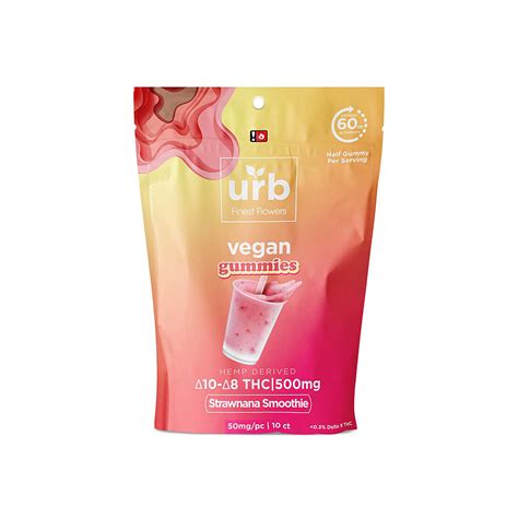 Urb Strawnana Smoothie Delta 10 And 8 Thc Vegan Gummies 500mg Cbd Pharm