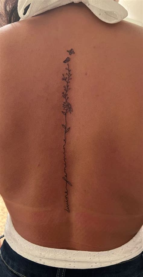 30+ Beautiful Flower Tattoo Ideas : Flower & Butterfly Spine Tattoo I Take You | Wedding ...