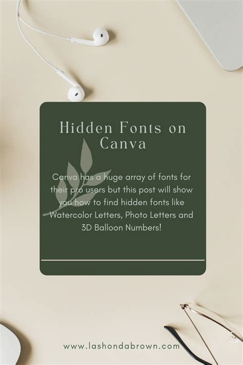 Hidden Fonts On Canva — Tech Educator Affiliate Marketing Consultant