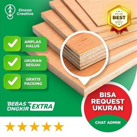 Jual 60x60 Cm TEBAL 8 Mm PAPAN KAYU MULTIPLEK TRIPLEK MERANTI