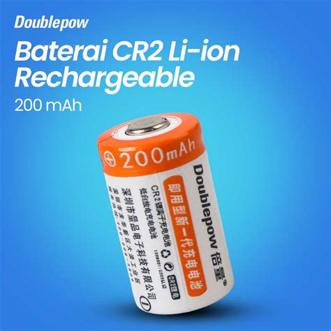 Jual Doublepow Baterai Isi Ulang Cr Li Ion Rechargeable Mah