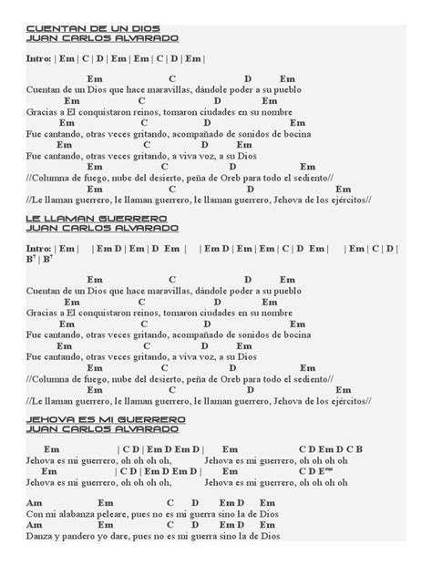 Alguien Que Sepa Los Acordes De El Poderoso De Israel De Juan Carlos