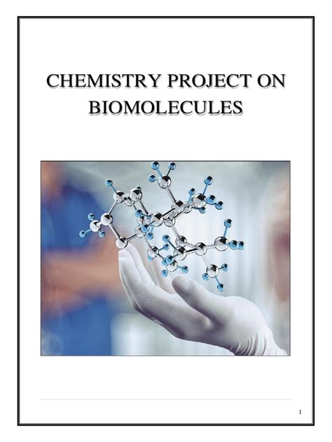 Chemistry Project On Biomolecules Pdf Proteins Biomolecules