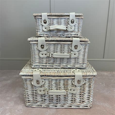 White Wash Rectangular Wicker Hamper – Arthur Cameron