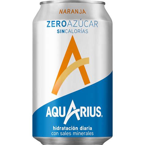 Bebida Isot Nica Sin Az Car Sabor Naranja Lata Cl Aquarius Zero