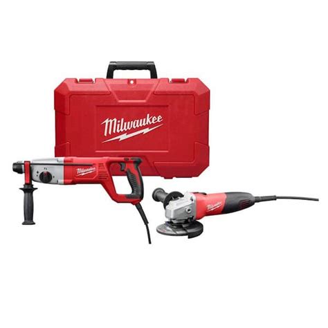 Milwaukee 8 Amp Corded 1 In Sds D Handle Rotary Hammer W7 Amp Corded 4 12 In Small Angle