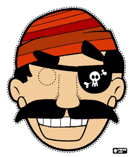 Free Printable Halloween Masks Color And Print Your Own Pirate Mask