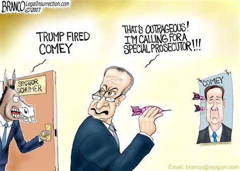 Schumer On Comey Firing Af Branco Conservative Cartoon