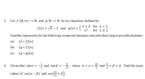 Solved 3 Let F [0 00 → R And G R→ R Be Two Functions