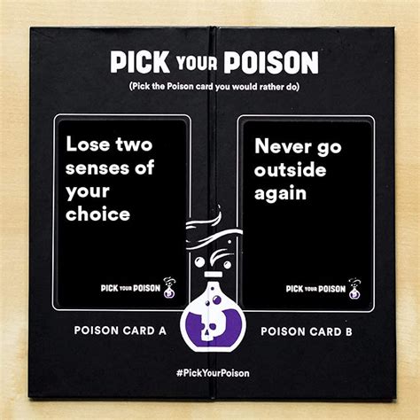 Buy Pick Your Poison Card Game The What Would You Rather Do Party