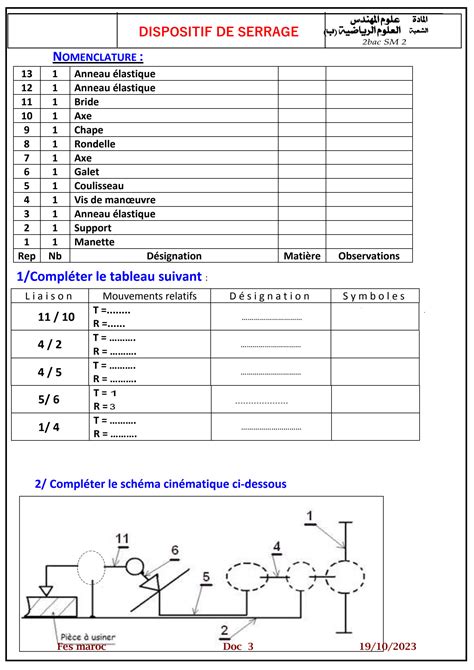 SOLUTION Exercices Liaison M Caniques Transmettre Studypool