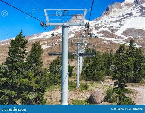 Summertime Skiing On Mt Hood Editorial Stock Photo Image Of August