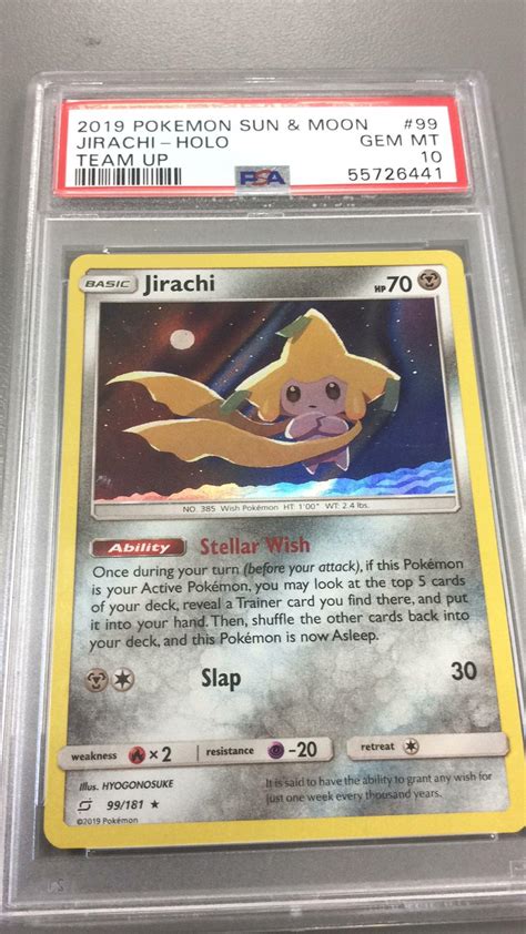 2019 Pokemon Sun Moon Team Up 99 Jirachi Holo PSA 10 GameStop