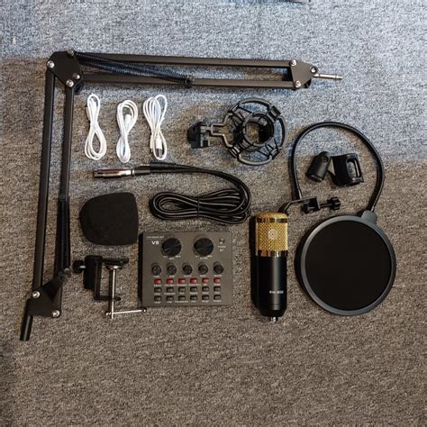 Original Bm Condenser Mic Set With V Soundcard Complete