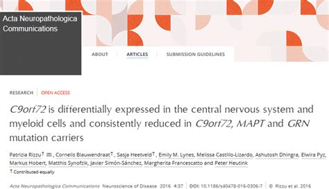 C Orf Is Differentially Expressed In The Central Nervous System And