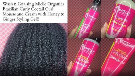 Wash N Go Using Mielle Organics Brazilian Curly Coctail Creammousse