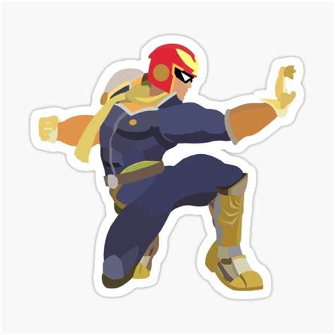 Captain Falcon Falcon Punch Ssbu Sticker For Sale By Smasherdesigns