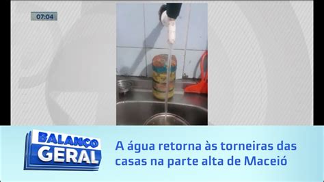 De Forma Gradativa A água retorna às torneiras das casas na parte alta