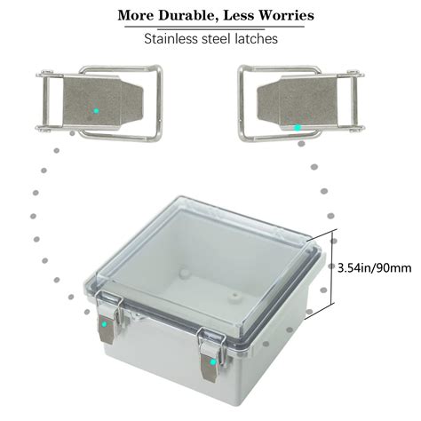 Zulkit Caja de conexiones de plástico ABS a prueba de polvo impermeable