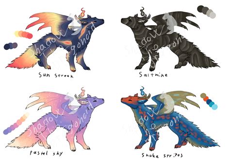 Flame Foxes Adopt By Shadowthedragonoid On Deviantart