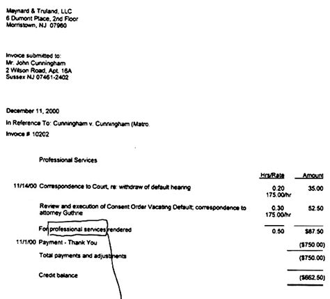 Attorney Invoice Free Printable Documents