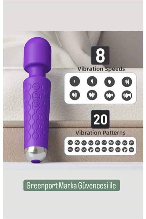 Greenport Tpotan Wand Vibratör Titreşim Modu Hız Ayarı Mastürbatör Usb Şarj Dildo Sex