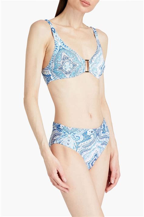 MELISSA ODABASH Bel Air Paisley Print Mid Rise Bikini Briefs THE OUTNET