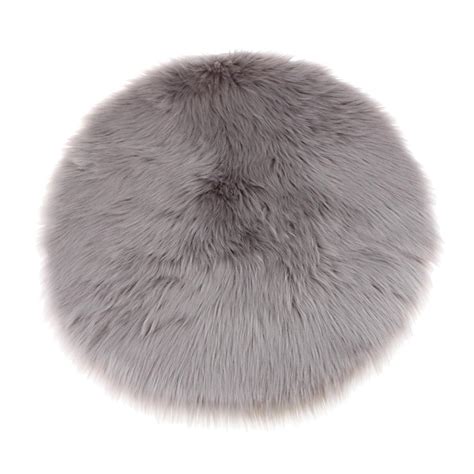 Round Shape Faux Fur Seat Cushion Seat Pad Sheepskin Floor Mat Pad Ebay