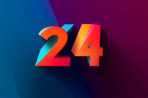 Premium Photo The Number 24