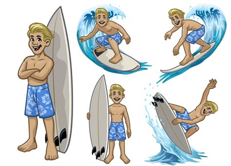 Surfer Cartoon Vector Images (over 8,400)