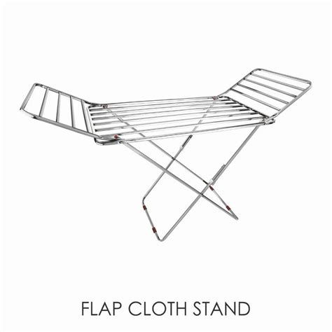 Free Standing Rack Silver Flap Cloth Stand Shape Rectangular Two At