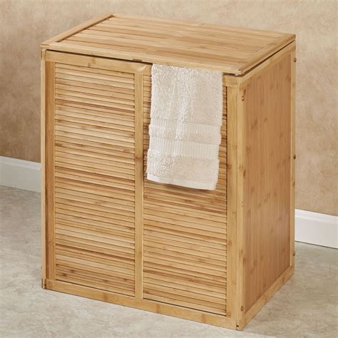 Eco Styles Natural Bamboo Double Laundry Hamper Laundry Hamper